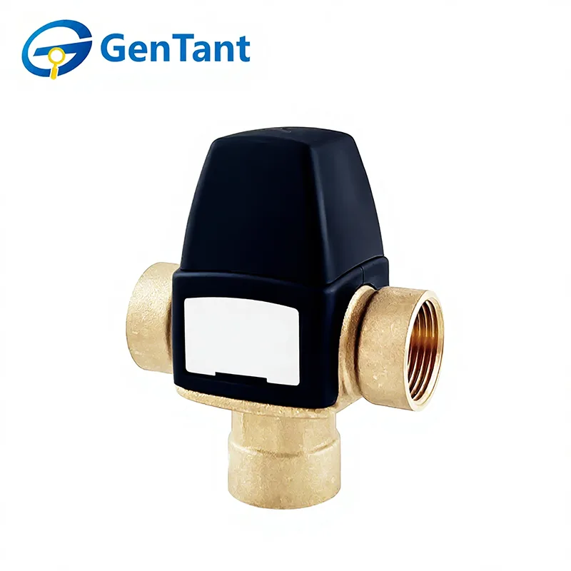 Termosztatikus keverőszelep oldalsó vízkimenettel